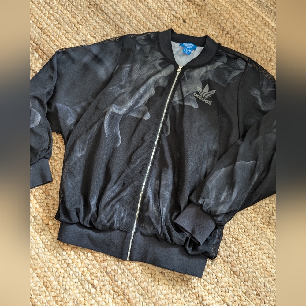 Adidas Rita Ora - White Smoke Mesh Jacket  Size M